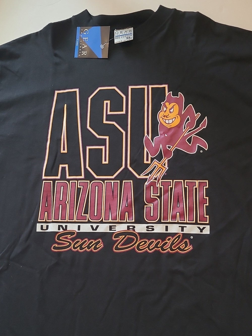 NWT Mens Black ASU Arizona State Sun Devils Graphic Tee XL
